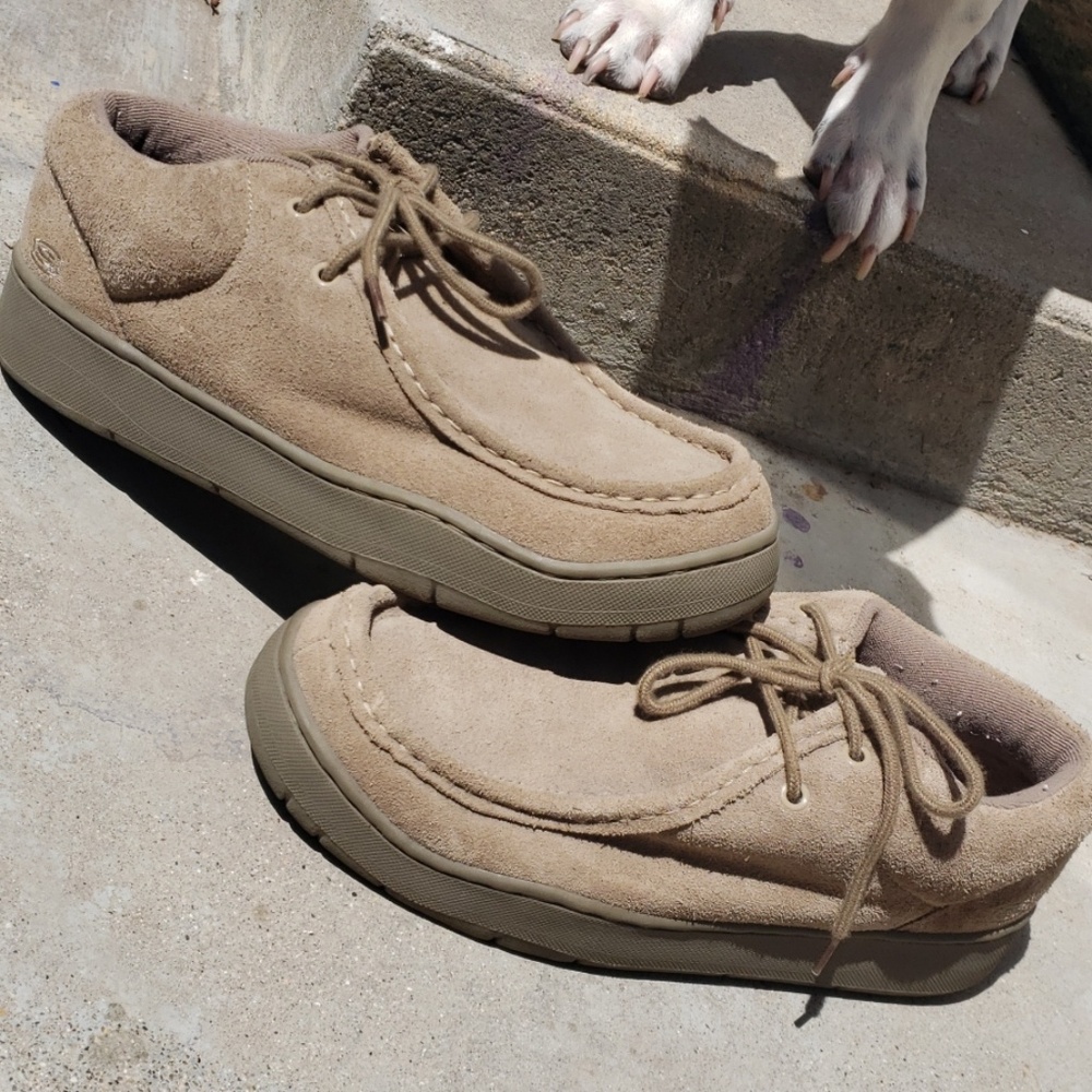 Sketchers Laced Moccasin leather uppers size 10.5